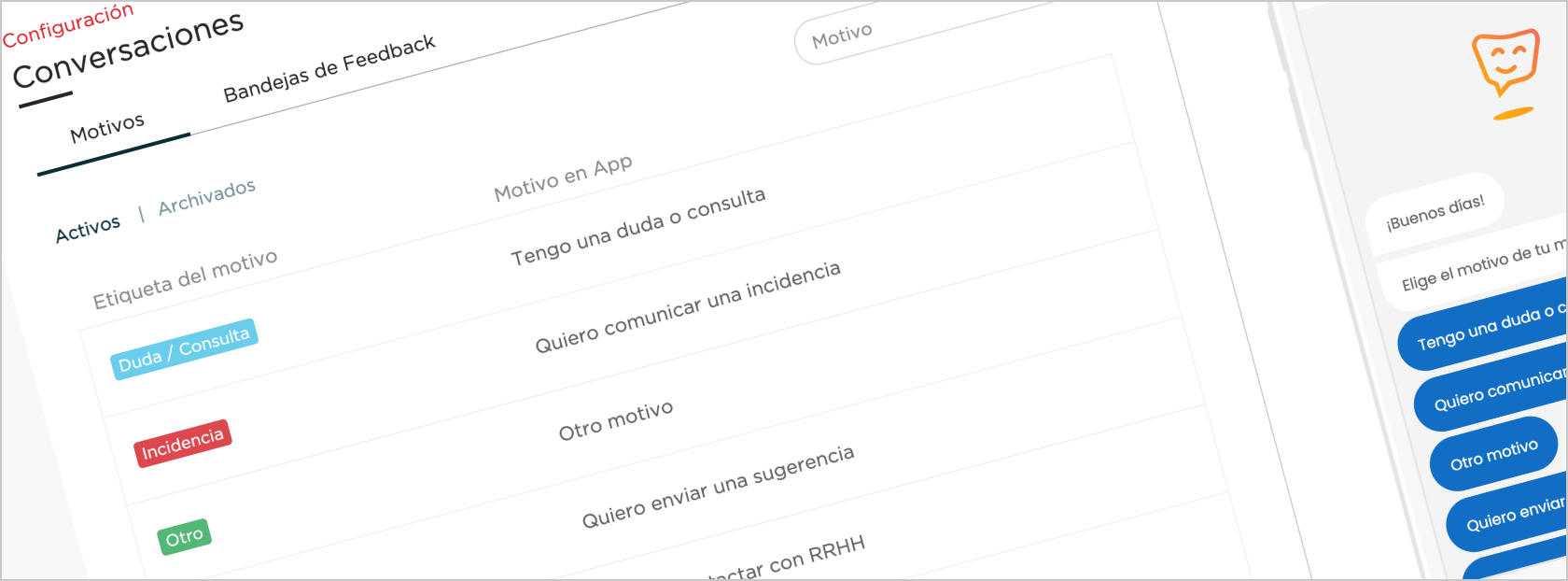 Gestión de motivos para conversaciones