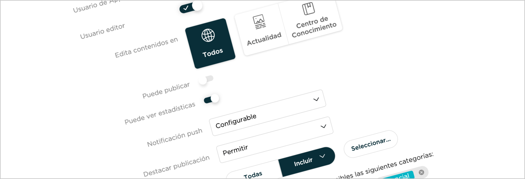 Nuevo rol editor con permisos personalizables