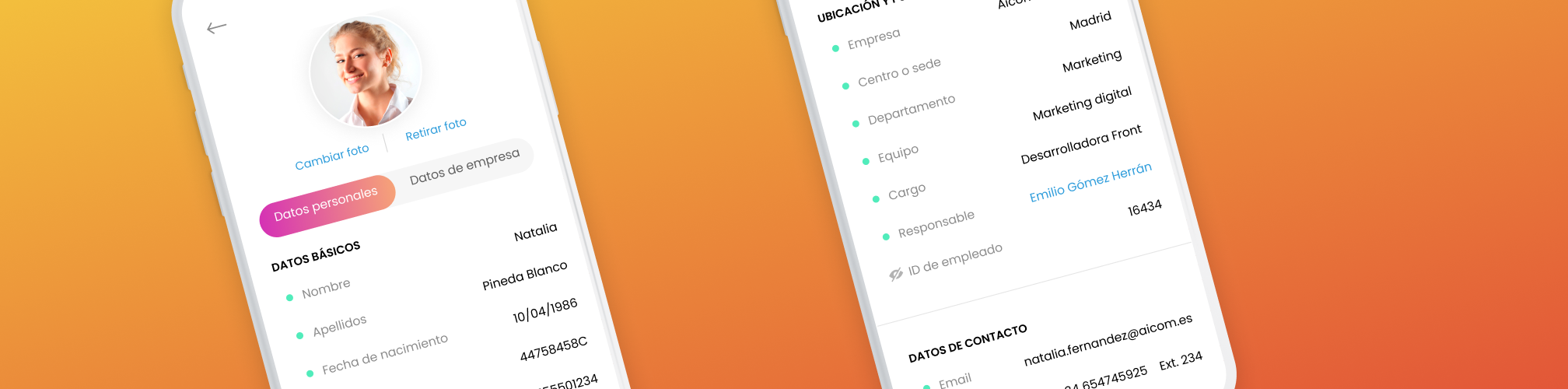 Perfil de usuario en App Dialenga