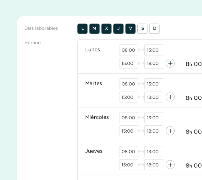 Registro de jornada - config 2