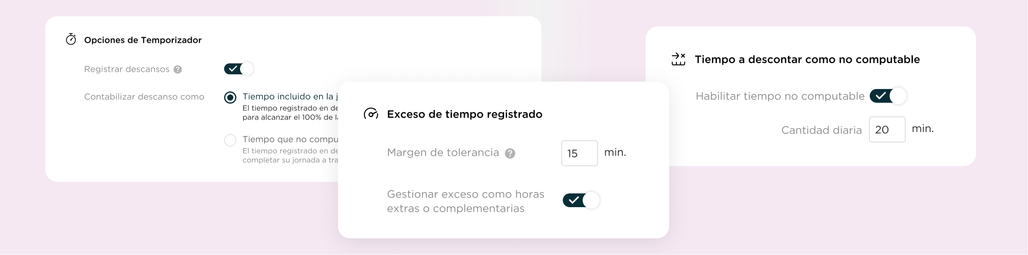 Configuracion de horarios