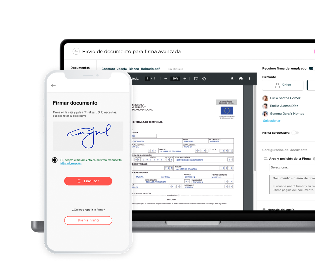 documentos y firma