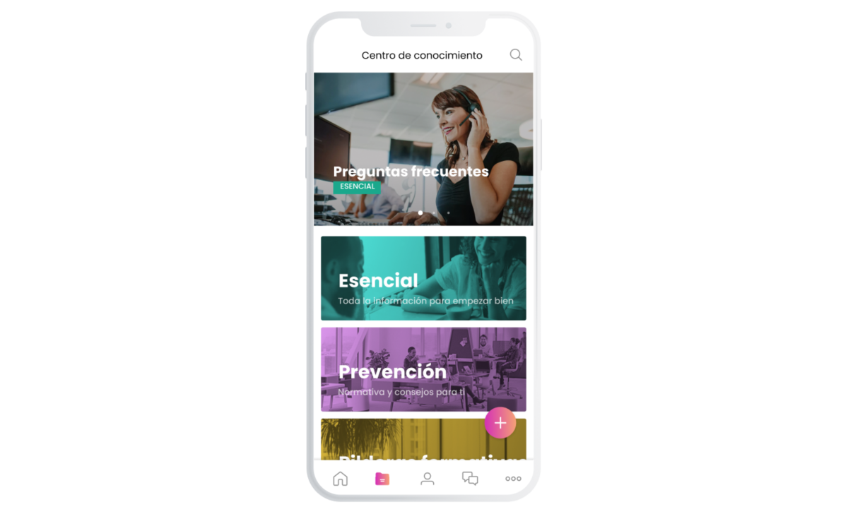 App centro de conocimiento para empleados