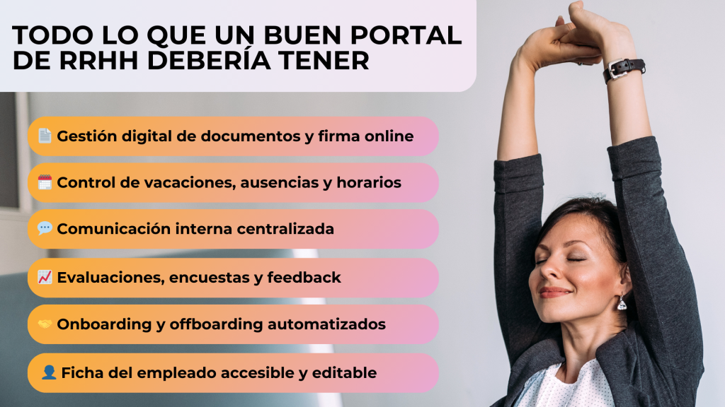 que funciones tiene un portal de recursos humanos